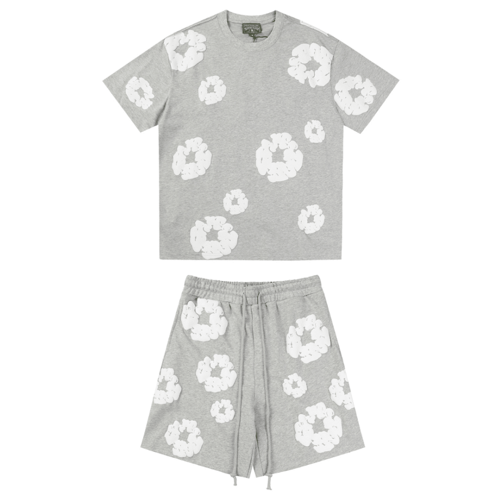Denim Trs Gray Short set